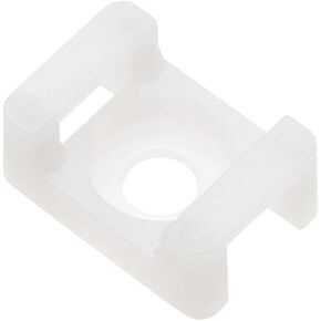uxcell Cable Tie Base Saddle Type Mount Wire Holder Permanently Anchor To Wall Desk 23x16x10mm White 100pcs