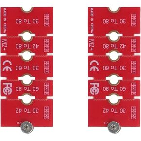 2 Pack M2 NVME SSD Hard Drives 2230 to 2242 2260 2280 Extension Board Bracket, NVME M.2 SSD Hard Drives 2242 to 2260 2280 Extension Card Adapter Converter Red