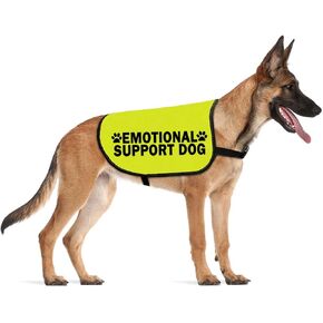 CENWA Emotional Support Dog Jacket Vest ESA Service Dogs Walking Slogan Warning Vest (Emotional M)