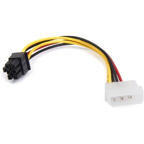 4-Pin Molex to 6-Pin PCI- Express PCIE Adapter Power Cables, 4-Pin Male to 6-Pin PCI- Express PCIE Female Graphics Card Power Adapter Cable (1Pack/18cm)
