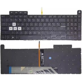 New Replacement Keyboard for Asus TUF A15 F15 FA507 FA507R FX507 FX507R FX507Z FX507ZM Keyboard with Each-Key RGB Colorful Keyboard US Layout