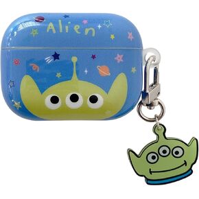 Soft TPU Case Cover with Keychain Charm for Apple AirPods Pro 2 2nd Generation Heart Love Blue Color Anime Animation Cartoon Cute Lovely Adorable Kids Girls Women