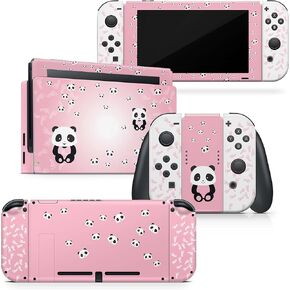 Tacky design kawaii skin Compatible with Nintendo switch, Pastel Green cats Vinyl 3m sticker Full wrap cover