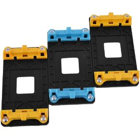 uxcell CPU Fan Mount Bracket Holder Base 3pcs Yellow Blue for AMD AM2 AM2+ AM3 AM3+ FM1