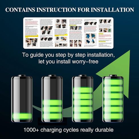 مجموعة استبدال بطارية ASDAWN لهاتف iPhone 11 Pro Max، استبدال بطارية iPhone 11 Pro Max ذات سعة أعلى لـ A2161 A2220 A2218 مع أدوات احترافية + تعليمات التثبيت in Kuwait