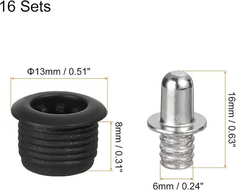 MECCANIXITY Speaker Grill Guides Plastic Ball and Sockets Type 6mm Dia for Speaker Parts Accessories Pack of 16 in Saudi Arabia