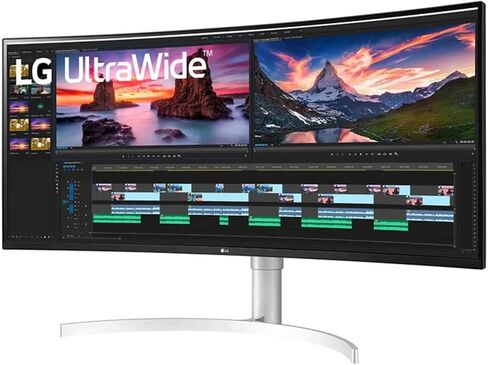 شاشة LG 38 بوصة 38BN95C-W QHD+ Nano IPS منحنية UltraWide™ (3840x1600) مع منفذ Thunderbolt™ 3، وقت استجابة 1 مللي ثانية، معدل تحديث 144 هرتز، DisplayHDR™ 600، مثبت أسود ومزامنة العمل الديناميكي in Saudi Arabia