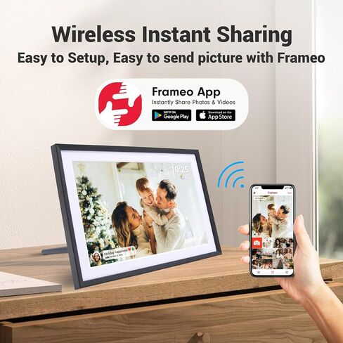 Frameo 10.1 in Smart WiFi Digital Picture Frame,Electronic Picture Frame Slideshow Send Photos from Anywhere with Frameo,1280 * 800 IPS Touch Screen for Teacher，Lover Gifts in Saudi Arabia