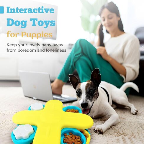 Dog Food Puzzle Toy Slow Feeder Treat Dispenser Puzzle Toys for Cat Puppy Interactive Doggie Toys for Boredom and Stimulating Dog Entertainment Toys for Small Medium Dogs Cats to Keep them Busy in Saudi Arabia