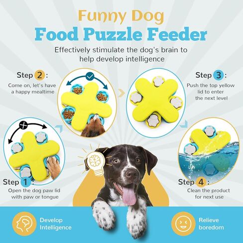 Dog Food Puzzle Toy Slow Feeder Treat Dispenser Puzzle Toys for Cat Puppy Interactive Doggie Toys for Boredom and Stimulating Dog Entertainment Toys for Small Medium Dogs Cats to Keep them Busy in Saudi Arabia