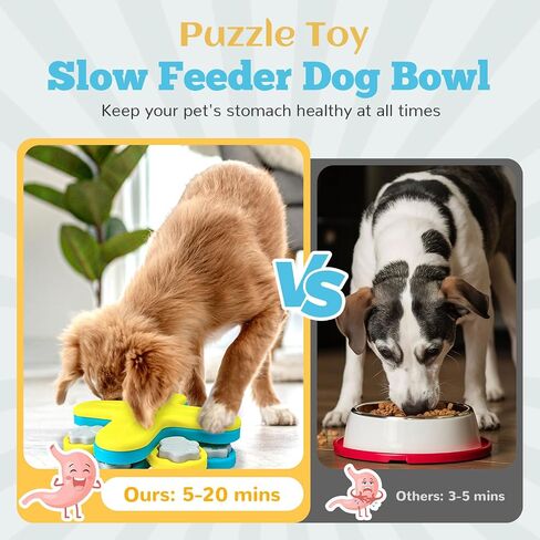 Dog Food Puzzle Toy Slow Feeder Treat Dispenser Puzzle Toys for Cat Puppy Interactive Doggie Toys for Boredom and Stimulating Dog Entertainment Toys for Small Medium Dogs Cats to Keep them Busy in Saudi Arabia