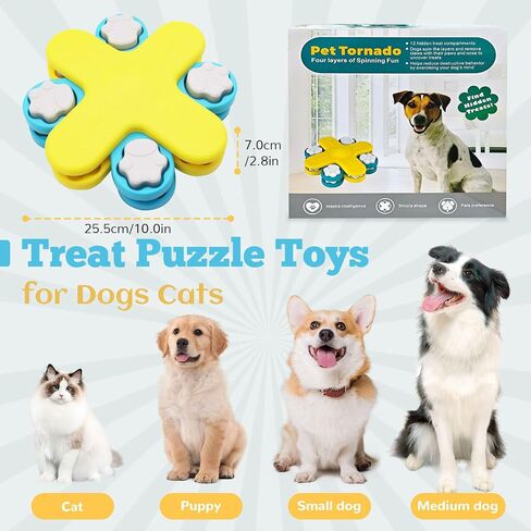 Dog Food Puzzle Toy Slow Feeder Treat Dispenser Puzzle Toys for Cat Puppy Interactive Doggie Toys for Boredom and Stimulating Dog Entertainment Toys for Small Medium Dogs Cats to Keep them Busy in Saudi Arabia