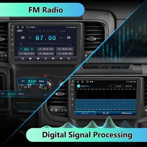 Android 2GB+32GB Car Stereo Radio for Dodge Ram 1500 2500 3500 2013-2019 9 inch Touchscreen Car Radio with Wireless CarPlay Android Auto Car Audio Support Bluetooth WiFi GPS FM RDS SWC in Saudi Arabia