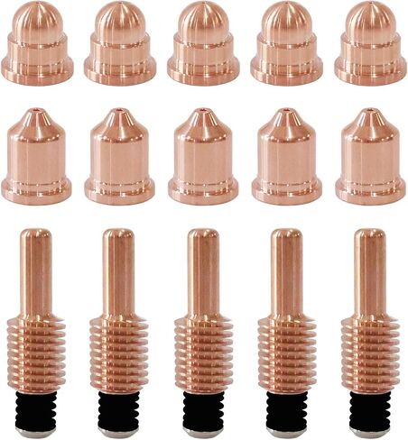 220816 Plasma Nozzle Tips (pack of 10) and 220842 Plasma Electrodes (pack of 10) Cutting Torch Consumables Fit 85/105 in Saudi Arabia