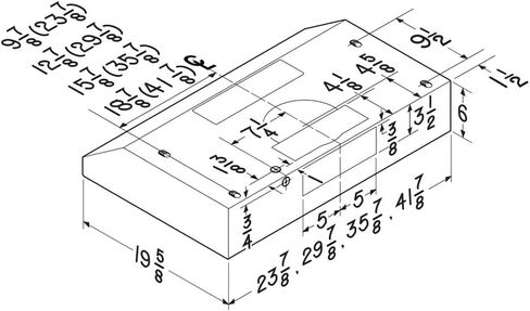 Broan-NuTone BCSD142SS Glacier 42 بوصة، غطاء شفاط قابل للتحويل بأربعة اتجاهات تحت الخزانة مع مروحة عادم بسرعتين وإضاءة، 300 منفاخ أقصى CFM، من الفولاذ المقاوم للصدأ in Kuwait