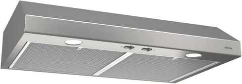Broan-NuTone BCSD142SS Glacier 42 بوصة، غطاء شفاط قابل للتحويل بأربعة اتجاهات تحت الخزانة مع مروحة عادم بسرعتين وإضاءة، 300 منفاخ أقصى CFM، من الفولاذ المقاوم للصدأ in Kuwait