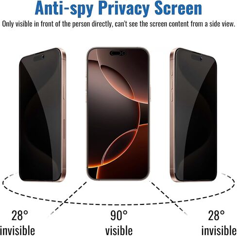 4 Pack Tempered Glass Screen Protector for iPhone 15 Pro Max [6.7 inch], Sensor Protection, Dynamic Island Compatible, 9H Tempered Glass Film, Anti-Scratch, Case Friendly, Easy Installation, in Saudi Arabia