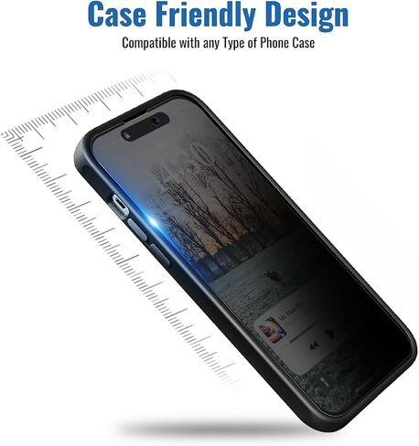 4 Pack Tempered Glass Screen Protector for iPhone 15 Pro Max [6.7 inch], Sensor Protection, Dynamic Island Compatible, 9H Tempered Glass Film, Anti-Scratch, Case Friendly, Easy Installation, in Saudi Arabia