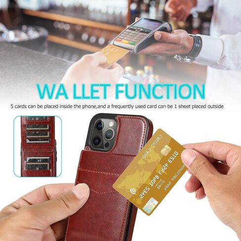 for iPhone 14 Pro Max Wallet Case with Credit Card Slots Holder Kickstand Shockproof Cover PU Leather Wallet Case for iPhone 14 Pro Max Phone Case for Women Men (Blue) in Saudi Arabia