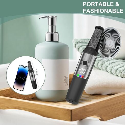 Electric Callus Removers for Feet, Smooth Pedicure Wand Rechargeable Electric Foot File,Professional Pedicure Tools for Dry, Dead, Cracked, Hard Skin, at Home Feet Spa Care Kit for Men & Women in Saudi Arabia