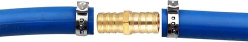 Hose Barb Fitting 3/4" Hose ID,Hex Union Brass Fitting Water/Fuel/Air with 6 Stainless Steel Clamps(Pack of 3) in Saudi Arabia