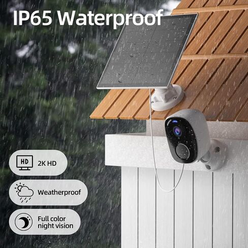 4Pack Solar Security Cameras Wireless Outdoor, Outdoor Cameras for Home Security, Home Camera with Motion Detection Alarm Floodlight Color Night Vision 2-Way Audio Waterproof,IP65 SD/Cloud in Kuwait