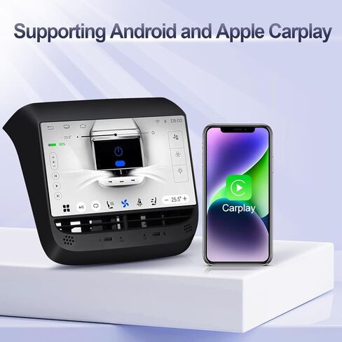 شاشة عرض خلفية 7 بوصة Android 12, 11 لـ TES-l-a Model 3/Y 2019-2023، نظام تكييف هواء خلفي للترفيه، مشغل وسائط متعددة IPS 2+32G، دقة 1024 * 600 in Kuwait