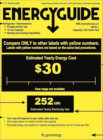 ثلاجة صغيرة من اوبر UB-XL1-SILVER، 9 لتر in Kuwait