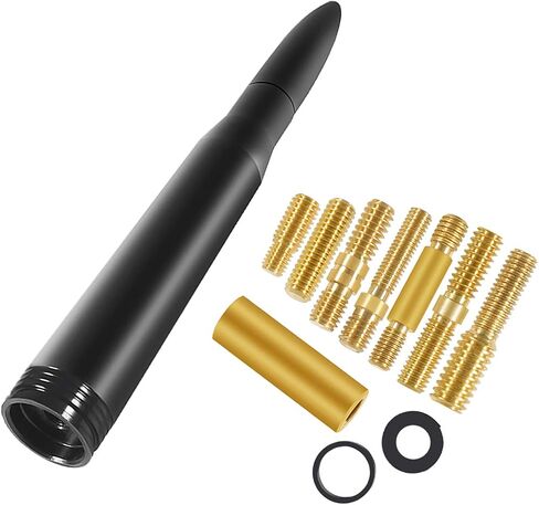 Vehicle Stubby Antenna Mast Bullet Car Truck Antenna Replacement for Ford F Series F150 Raptor F250 F350 F450 Super Duty Ranger Explorer Dodge RAM 1500 2500 3500 Heavy Duty Classic Truck (Silver) in Saudi Arabia