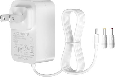 سلك طاقة التقويم الرقمي لتقويم Skylight 860004165262 استبدال الشاحن 15 بوصة Skylight مخطط رقمي محول طاقة تيار متردد ETL مدرج (أبيض) in Kuwait