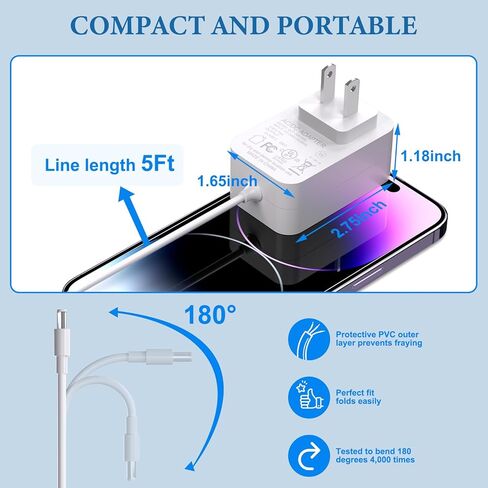 سلك طاقة التقويم الرقمي لتقويم Skylight 860004165262 استبدال الشاحن 15 بوصة Skylight مخطط رقمي محول طاقة تيار متردد ETL مدرج (أبيض) in Kuwait