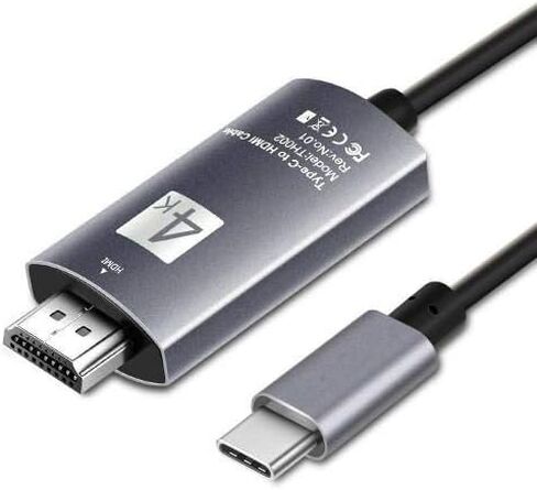 كابل BoxWave متوافق مع Samsung A54 - كابل SmartDisplay - USB من النوع C إلى HDMI (6 أقدام)، كابل USB C/HDMI - أسود لامع in Saudi Arabia