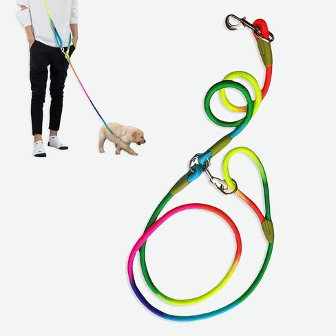 Hands Free Fashion Crossbody Dog Leash Walking Lovely Dog (Rainbow) in Kuwait