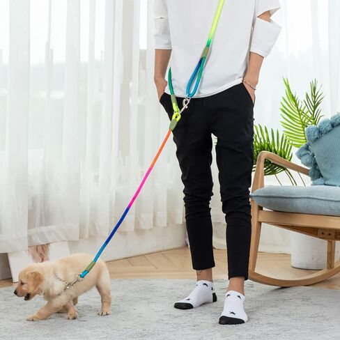 Hands Free Fashion Crossbody Dog Leash Walking Lovely Dog (Rainbow) in Kuwait