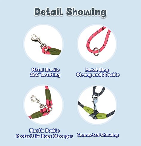 Hands Free Fashion Crossbody Dog Leash Walking Lovely Dog (Rainbow) in Kuwait