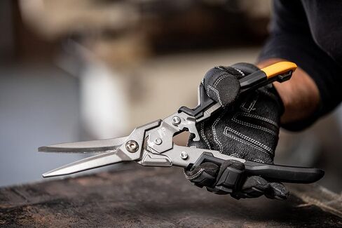 ToughBuilt - Straight Long Cut Aviation Snips - One Handed Lock Operation - (TB-H4-60-SL) in Saudi Arabia