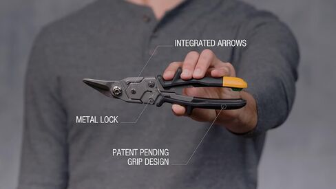 ToughBuilt - Straight Long Cut Aviation Snips - One Handed Lock Operation - (TB-H4-60-SL) in Saudi Arabia