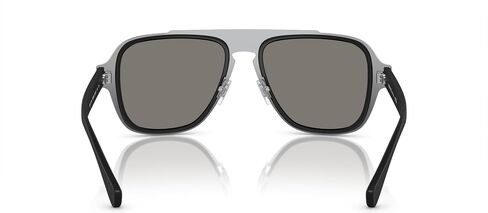 Versace Medusa Charm VE 2199 10006G Matte Black Plastic Aviator Sunglasses Silver Mirror Lens in Kuwait