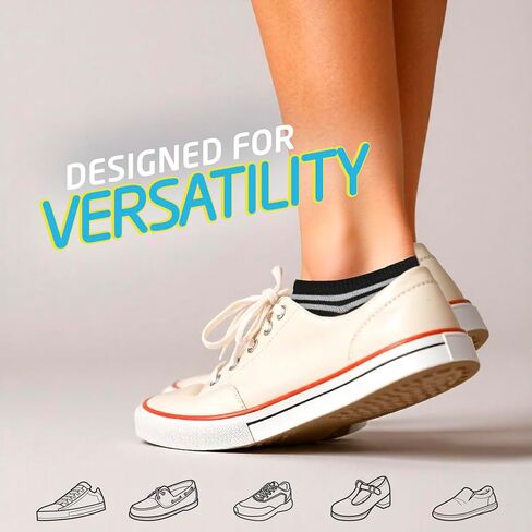HOT FEET 6,12,18 Pack - No Show Socks for Women, Thin Low Cut Ankle Socks for Teens and Girls, Athletic Socks - Size 4-10 in Saudi Arabia