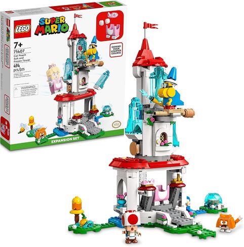 LEGO Super Mario Cat Peach Suit and Frozen Tower Expansion Set 71407 Building Toy Set for Kids, Boys, and Girls Ages 7+ (494 Pieces) in Saudi Arabia