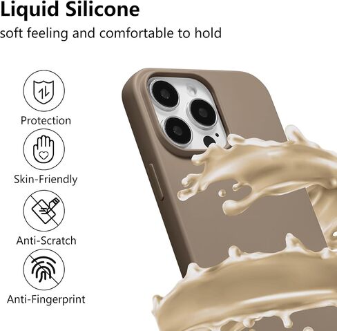 ZTOFERA Crossbody Case for iPhone 14 Pro Max with Lanyard Strap Adjustable Rope Liquid Silicone Soft Cover for iPhone 14 Pro Max 6.7 inch-Beige in Kuwait