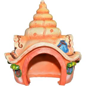 Castle Aquarium Conch House Decoration Painted with Realistic Details，with Swim Holes Aquatic Ornament Aquarium Decorations - Fish Tank Accessories Aquarium Décor Thematic Ornaments (Aquarium 1)