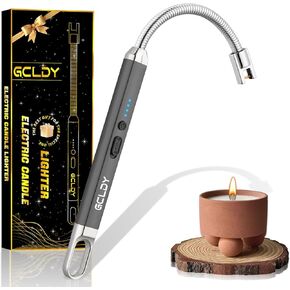 Electric Candle Lighter, Stocking Stuffers for Women Men Adults, Birthday Gift for Women Wife Mom Sister Nana Men, Long Electronic Rechargeable USB Lighter for Candle Grill Home Kitchen BBQ Camping