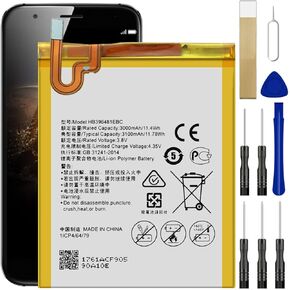 WUHAO for Huawei Honor 5X,5X KIW-L24 KIW-L21,5X Play GR5 AL10 L23 L24 Replacement Battery,for HB396481EBC Battery with Adhesive Tape Tool Repair Kit