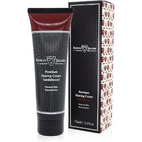 Edwin Jagger 99.9% Natural Premium Shaving Cream, 75ml Tube - Aloe Vera,2.5-ounce