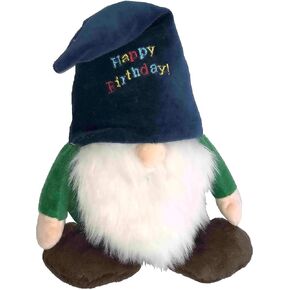 Pet Lou Durable Plush GNOME Dogs and Cats Toys with Multi-Squeak and Crinkle in Different Size (13 INCH Brithday Gnome), Black (DAT60013)