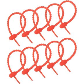 MECCANIXITY 12 Pack Silicone Cable Ties 6 Inch Reusable Zip Ties Silicone Twist Ties for Home Office Kitchen Organizer Food Bag Cord Key Management Gray