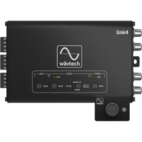 محول إخراج خط link4-4-Channel مع مدخل AUX وجمع الإشارة وجهاز التحكم عن بعد