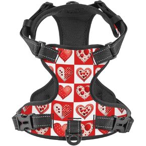 Dog Harness for Large Dogs with Leash No Pull 2 Leash Clips, Adjustable Soft Butterfly Dog Vest Set Large Size