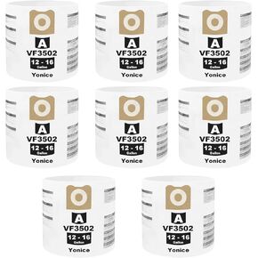 15 Pack VF3502 Vacuum Bags Compatible for Ridgid 12-16 Gallon Wet Dry Vacuum,23743 Dust Collector Fiter Bags Accessions